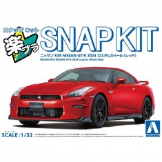 1/32 Nissan R35 GT-R 2024 Custom Wheels (Red)