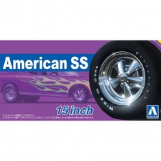 1/24 15inch American SS Wheels and Tyres Set