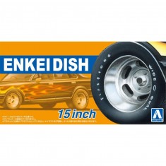 1/24 15inch Enkei Dish Wheels and Tyres Set