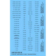 1/32 Generic US Aircraft Data (stencil style - black, dry transfers)