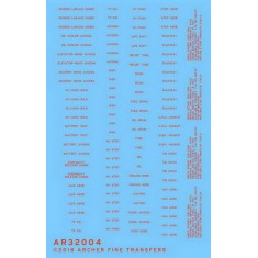 1/32 Generic US Aircraft Data (stencil style - red, dry transfers)