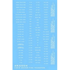 1/32 Generic US Aircraft Data (stencil style - white, dry transfers)