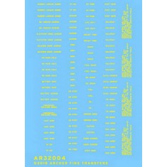 1/32 Generic US Aircraft Data (stencil style - yellow, dry transfers)