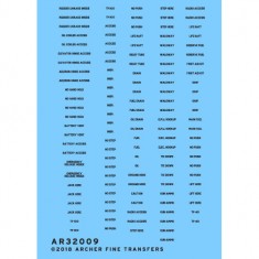 1/32 Generic Grumman Style Font Data (BLACK) Dry Transfers Decal