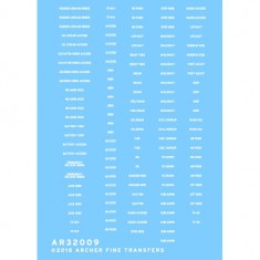 1/32 Generic Grumman Style Font Data (WHITE) Dry Transfers Decal