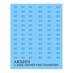 1/35 WWII German Aircraft Panel Latch Decals on Nano Film