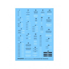 Nano Film Decals for 1/32 Trumpeter SBD Data Stencils