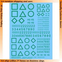 1/35 British 4th Regiment, Motor Battalion Squadron Signs (Green) 