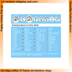 1/35 US Vehicle Instruments and Interior Stencils (White)