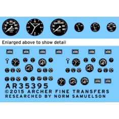 1/35 Dry Transfer - M-10 Tank Destroyer Instruments and Placards for AFV Club kit #35024