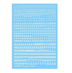 1/35 Generic Stencil Style Lettering (White, Nano Film Decals)