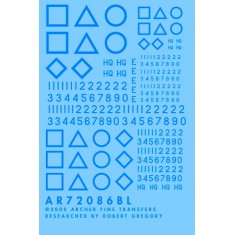 1/72 British Junior Regiment Squadron Signs (Blue) 