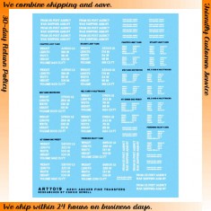 1/35 US D-Day Shipping Stencils for Halftracks and Armour other than Shermans