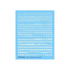Waterslide Decals for Generic Stencil Style Lettering (white)