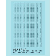 Resin on Clear Decal Film for Ho-Scale Streetcars & Interurbans 5/8-Inch Rivets