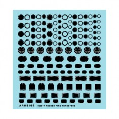 1/24 Aircraft Access Panels (Resin on Clear Decal Film)