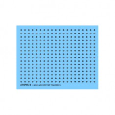 1/24 British Cowling Fasteners (Resin on Clear Decal Film)
