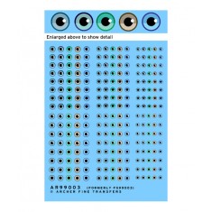 1/7 - 1/4 Human Eyeball Decals (Waterslide Decals)