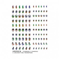 1/6 - 1/4 Anime Eyeball Decals #Large (Waterslide Decals)
