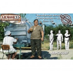 1/35 Retro Civilian Man With Drink ''Life is Good!'' #1