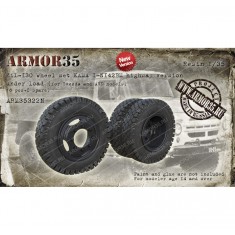 1/35 ZIL-130 KAMA I-N142BM Under Load Highway Wheels for Zvezda/AVD