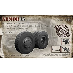 1/35 KrAZ-6444/250 Wheels Set ID-304 Under Load Highway Ver. for Takom/HobbyBoss kits