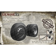 1/35 KAMAZ-53215 Wheels 310 (Euro), Highway Ver, Under Load (10pcs+1 spare+front beam)