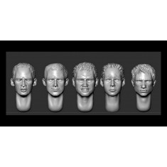 1/35 5x Hairy Heads #12