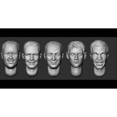 1/35 5x Hairy Heads #13