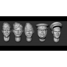 1/35 5x Heads of Wounded Soviet Soldiers