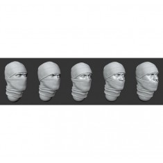 1/35 Russian Soldiers Head x5 In Buffs (Set 1)