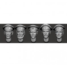 1/35 WWI Russian Soldiers Head x5 (Set 3)
