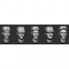 1/35 Soviet Soldiers Head x5 (Set 1) Afghanistan