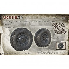 1/35 ZIL-157, BTR-152 Wheel set K-70 under load (6pcs & 1 spare)