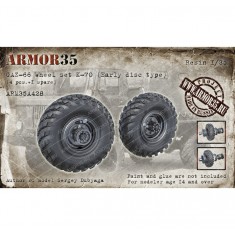 1/35 GAZ-66 Wheel set K-70 Early Disc Type (4 pcs & 1 spare)