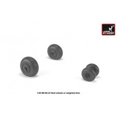 1/48 Mil Mi-24/D/V/Mi-35 Hind Wheels w/Weighted Tyres