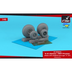 1/48 B-24 Liberator PB4Y Privateer Wheels w/Weighted Tyres Type "a" (GY)