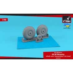 1/48 DH.98 "Mosquito" Weighted Wheels ("Checkerboard" Tyre Pattern)