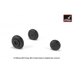 1/72 Mikoyan MiG-9 Fargo/MiG-15 Fagot (Early) Wheels w/Weighted Tyres