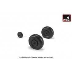 1/72 Junkers Ju 188 Wheels w/Weighted Tyres