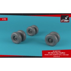 1/72 Sikorsky Ch-53 Sea Stallion Wheels w/Weighted Tires (Early)