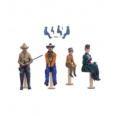 1/12 4x Resin Figure for Stage Coach 1848