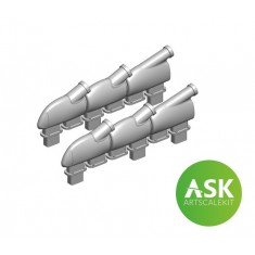 1/72 Spitfire Mk.Vb Exhausts Round type for Eduard kit