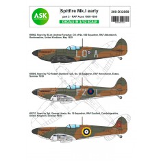 1/32 Spitfire Mk.I Early Decal part 2 - RAF Aces 1938 - 1939