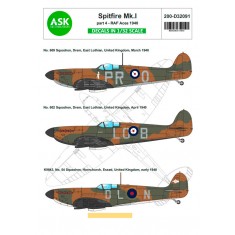 1/32 Spitfire Mk.I Early Decal part 4 - RAF Aces 1940