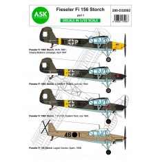 1/32 Fieseler Fi 156C Storch Decal part 1 - Legion Condor Over Balkan and East Front
