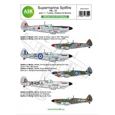 Decal for 1/72 Supermarine Spitfire Mk.IXc & Mk.IXe part 1 - Greece, Turkiye, Barma