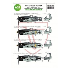 1/72 Focke-Wulf Fw 190A-8/R2 Decals Part 2 - Jg 3 Butcherbirds / Fw 190A-8 Rammjager