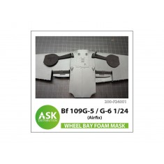 1/24 Bf 109G-5 / G-6 Wheel Bays Foam Flexibel Express Fit Mask for Airfix kits