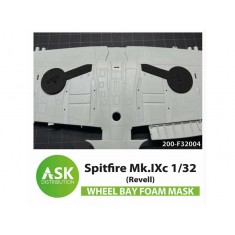1/32 Spitfire Mk.IXc Wheel Bays Foam Flexibel Express-fit Mask for Revell kit